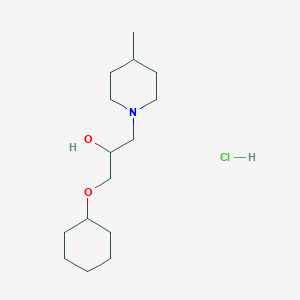 molecular formula C15H30ClNO2 B5971898 1-(cyclohexyloxy)-3-(4-methyl-1-piperidinyl)-2-propanol hydrochloride 