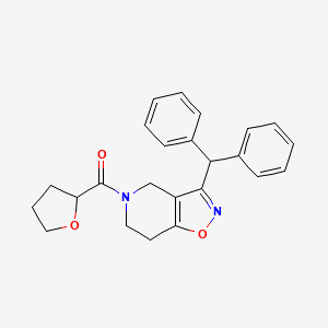 molecular formula C24H24N2O3 B5971956 3-(diphenylmethyl)-5-(tetrahydro-2-furanylcarbonyl)-4,5,6,7-tetrahydroisoxazolo[4,5-c]pyridine 