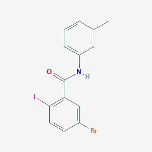molecular formula C14H11BrINO B5971966 5-bromo-2-iodo-N-(3-methylphenyl)benzamide 