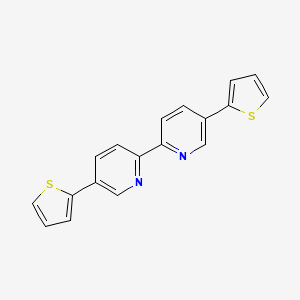 molecular formula C18H12N2S2 B597197 5,5'-Di(thiophen-2-yl)-2,2'-bipyridine CAS No. 182631-76-1