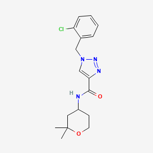molecular formula C17H21ClN4O2 B5971973 1-(2-chlorobenzyl)-N-(2,2-dimethyltetrahydro-2H-pyran-4-yl)-1H-1,2,3-triazole-4-carboxamide 