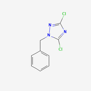 molecular formula C9H7Cl2N3 B597199 1-Benzyl-3,5-dichloro-1H-1,2,4-triazole CAS No. 1215295-78-5