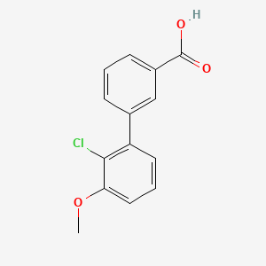 molecular formula C14H11ClO3 B597200 2'-Chloro-3'-methoxybiphenyl-3-carboxylic acid CAS No. 1215206-24-8