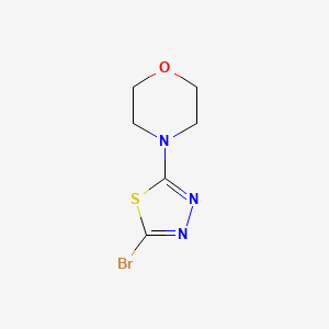 molecular formula C6H8BrN3OS B597201 4-(5-Bromo-1,3,4-thiadiazol-2-yl)morpholine CAS No. 1341405-19-3