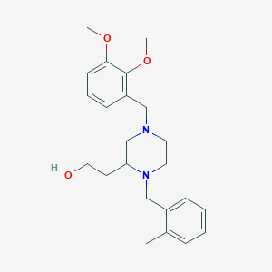 molecular formula C23H32N2O3 B5972019 2-[4-(2,3-dimethoxybenzyl)-1-(2-methylbenzyl)-2-piperazinyl]ethanol 