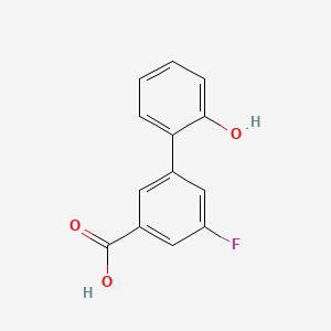 molecular formula C13H9FO3 B597202 5-Fluoro-2'-hydroxy-[1,1'-biphenyl]-3-carboxylic acid CAS No. 1261958-14-8