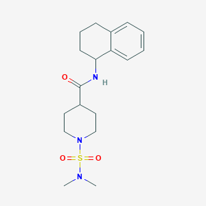 molecular formula C18H27N3O3S B5972042 1-[(dimethylamino)sulfonyl]-N-(1,2,3,4-tetrahydro-1-naphthalenyl)-4-piperidinecarboxamide 