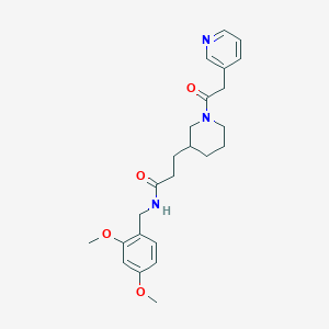 molecular formula C24H31N3O4 B5972050 N-(2,4-dimethoxybenzyl)-3-[1-(3-pyridinylacetyl)-3-piperidinyl]propanamide 