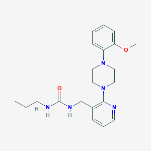 molecular formula C22H31N5O2 B5972054 N-(sec-butyl)-N'-({2-[4-(2-methoxyphenyl)-1-piperazinyl]-3-pyridinyl}methyl)urea 