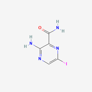 molecular formula C5H5IN4O B597206 3-Amino-6-iodopyrazine-2-carboxamide CAS No. 1244949-61-8