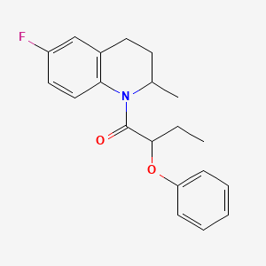 molecular formula C20H22FNO2 B5972060 6-fluoro-2-methyl-1-(2-phenoxybutanoyl)-1,2,3,4-tetrahydroquinoline 