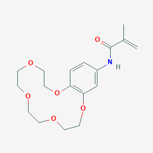 molecular formula C18H25NO6 B5972076 2-methyl-N-(2,3,5,6,8,9,11,12-octahydro-1,4,7,10,13-benzopentaoxacyclopentadecin-15-yl)acrylamide 