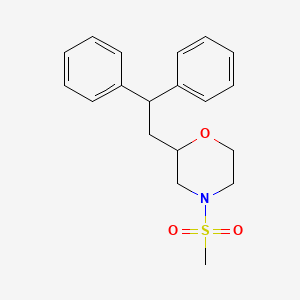 molecular formula C19H23NO3S B5972082 2-(2,2-diphenylethyl)-4-(methylsulfonyl)morpholine 