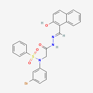 molecular formula C25H20BrN3O4S B5972091 N-(3-bromophenyl)-N-(2-{2-[(2-hydroxy-1-naphthyl)methylene]hydrazino}-2-oxoethyl)benzenesulfonamide 