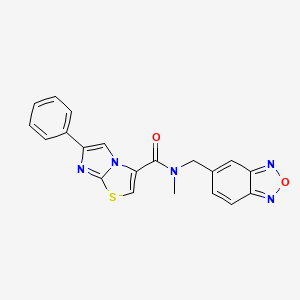 molecular formula C20H15N5O2S B5972095 N-(2,1,3-benzoxadiazol-5-ylmethyl)-N-methyl-6-phenylimidazo[2,1-b][1,3]thiazole-3-carboxamide 