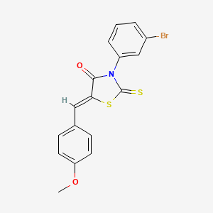 molecular formula C17H12BrNO2S2 B5972116 3-(3-bromophenyl)-5-(4-methoxybenzylidene)-2-thioxo-1,3-thiazolidin-4-one 