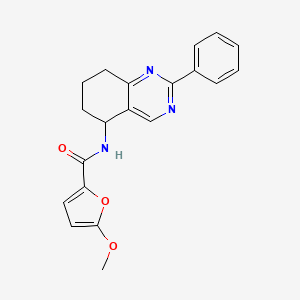 molecular formula C20H19N3O3 B5972119 5-methoxy-N-(2-phenyl-5,6,7,8-tetrahydro-5-quinazolinyl)-2-furamide 