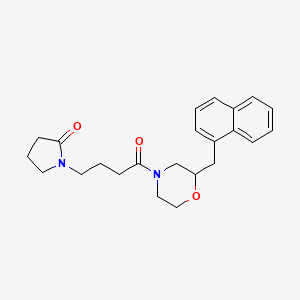 molecular formula C23H28N2O3 B5972120 1-{4-[2-(1-naphthylmethyl)-4-morpholinyl]-4-oxobutyl}-2-pyrrolidinone 