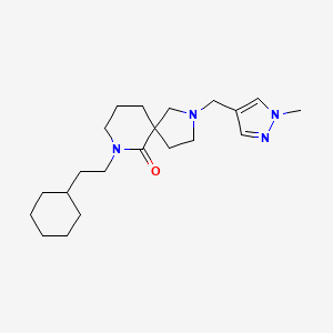 molecular formula C21H34N4O B5972139 7-(2-cyclohexylethyl)-2-[(1-methyl-1H-pyrazol-4-yl)methyl]-2,7-diazaspiro[4.5]decan-6-one 