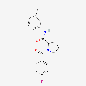 molecular formula C19H19FN2O2 B5972154 1-(4-fluorobenzoyl)-N-(3-methylphenyl)prolinamide 