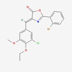 molecular formula C19H15BrClNO4 B5972169 2-(2-bromophenyl)-4-(3-chloro-4-ethoxy-5-methoxybenzylidene)-1,3-oxazol-5(4H)-one 