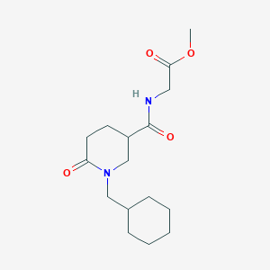 molecular formula C16H26N2O4 B5972190 methyl N-{[1-(cyclohexylmethyl)-6-oxo-3-piperidinyl]carbonyl}glycinate 