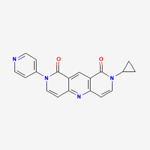 molecular formula C19H14N4O2 B5972191 2-cyclopropyl-8-(4-pyridinyl)pyrido[4,3-b]-1,6-naphthyridine-1,9(2H,8H)-dione 