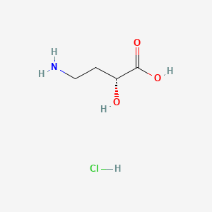 molecular formula C4H10ClNO3 B597223 (R)-4-amino-2-hydroxybutanoic acid hydrochloride CAS No. 117173-81-6