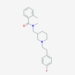 molecular formula C23H29FN2O B5972232 N-({1-[2-(4-fluorophenyl)ethyl]-3-piperidinyl}methyl)-N,2-dimethylbenzamide 