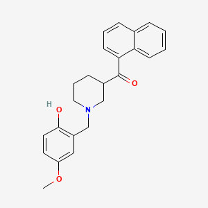 molecular formula C24H25NO3 B5972244 [1-(2-hydroxy-5-methoxybenzyl)-3-piperidinyl](1-naphthyl)methanone 