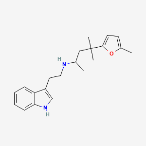 molecular formula C21H28N2O B5972248 N-[2-(1H-indol-3-yl)ethyl]-4-methyl-4-(5-methyl-2-furyl)-2-pentanamine 
