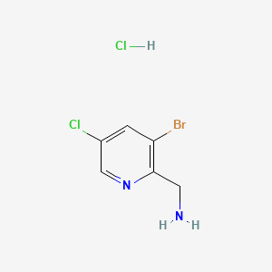 molecular formula C6H7BrCl2N2 B597225 (3-Bromo-5-chloropyridin-2-YL)methanamine hydrochloride CAS No. 1257535-43-5