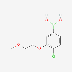 molecular formula C9H12BClO4 B597228 (4-氯-3-(2-甲氧基乙氧基)苯基)硼酸 CAS No. 1256355-00-6