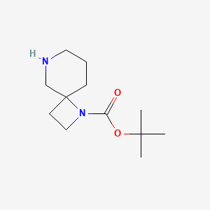 molecular formula C12H22N2O2 B597230 tert-Butyl 1,6-diazaspiro[3.5]nonane-1-carboxylate CAS No. 1251005-45-4