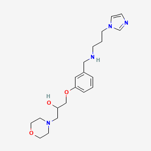 molecular formula C20H30N4O3 B5972338 1-[3-({[3-(1H-imidazol-1-yl)propyl]amino}methyl)phenoxy]-3-(4-morpholinyl)-2-propanol 