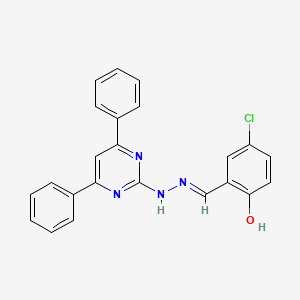 molecular formula C23H17ClN4O B5972345 5-chloro-2-hydroxybenzaldehyde (4,6-diphenyl-2-pyrimidinyl)hydrazone 