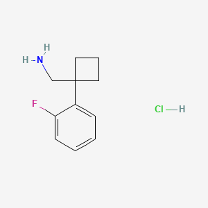 molecular formula C11H15ClFN B597235 (1-(2-氟苯基)环丁基)甲胺盐酸盐 CAS No. 1228879-43-3