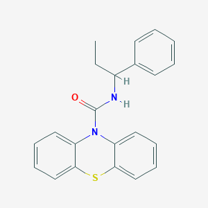 molecular formula C22H20N2OS B5972352 N-(1-phenylpropyl)-10H-phenothiazine-10-carboxamide 
