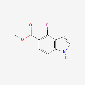 molecular formula C10H8FNO2 B597236 methyl 4-fluoro-1H-indole-5-carboxylate CAS No. 1252782-43-6