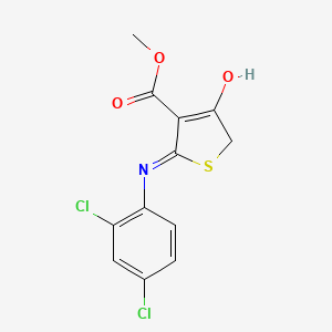 molecular formula C12H9Cl2NO3S B5972365 methyl 2-[(2,4-dichlorophenyl)amino]-4-oxo-4,5-dihydro-3-thiophenecarboxylate 