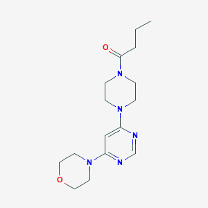 molecular formula C16H25N5O2 B5972385 4-[6-(4-butyryl-1-piperazinyl)-4-pyrimidinyl]morpholine 