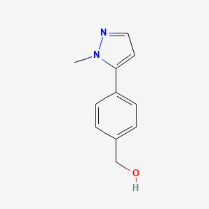 molecular formula C11H12N2O B597239 (4-(1-甲基-1H-吡唑-5-基)苯基)甲醇 CAS No. 179055-18-6