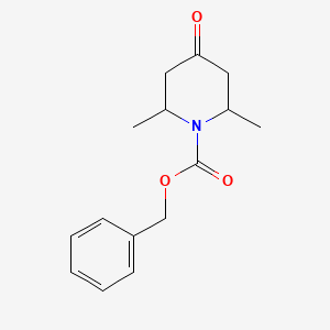 molecular formula C15H19NO3 B597242 Benzyl 2,6-dimethyl-4-oxopiperidine-1-carboxylate CAS No. 1233932-12-1