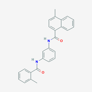 molecular formula C26H22N2O2 B5972420 4-methyl-N-{3-[(2-methylbenzoyl)amino]phenyl}-1-naphthamide 