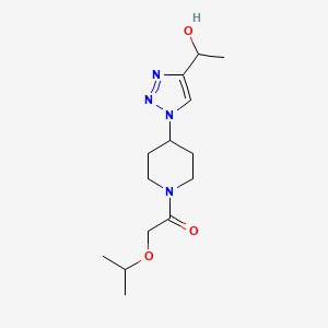 molecular formula C14H24N4O3 B5972422 1-{1-[1-(isopropoxyacetyl)-4-piperidinyl]-1H-1,2,3-triazol-4-yl}ethanol 