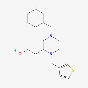 molecular formula C18H30N2OS B5972428 2-[4-(cyclohexylmethyl)-1-(3-thienylmethyl)-2-piperazinyl]ethanol 