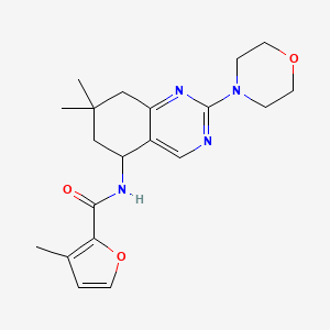 molecular formula C20H26N4O3 B5972433 N-[7,7-dimethyl-2-(4-morpholinyl)-5,6,7,8-tetrahydro-5-quinazolinyl]-3-methyl-2-furamide 