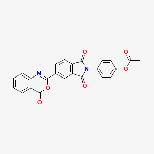 4-[1,3-dioxo-5-(4-oxo-4H-3,1-benzoxazin-2-yl)-1,3-dihydro-2H-isoindol-2-yl]phenyl acetate