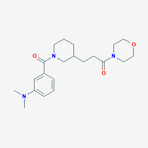 molecular formula C21H31N3O3 B5972468 N,N-dimethyl-3-({3-[3-(4-morpholinyl)-3-oxopropyl]-1-piperidinyl}carbonyl)aniline 