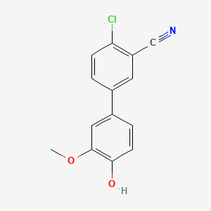 molecular formula C14H10ClNO2 B597248 4-(4-氯-3-氰基苯基)-2-甲氧基苯酚 CAS No. 1261901-36-3